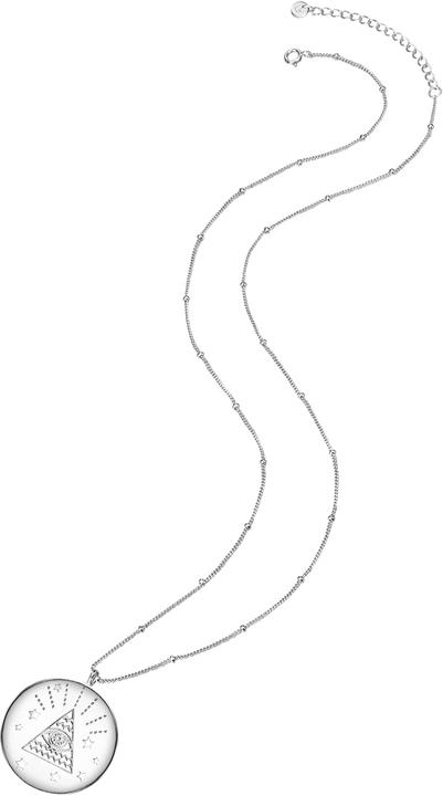 Immagine prodotto Glanzstücke München Catena da donna All Seeing Eye in argento sterling da 50,0 cm + 5,0 cm di estensione - 11538 (Argento, 50 - 55 cm)