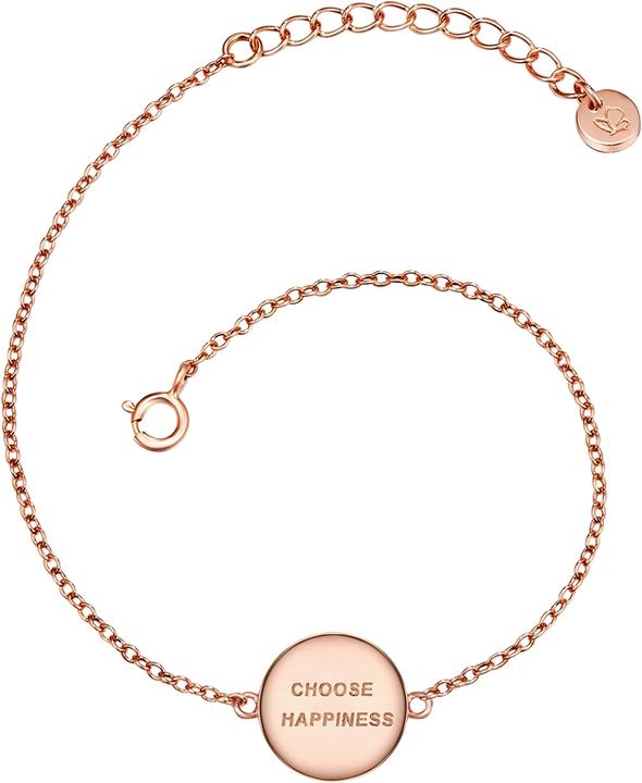 Glanzstücke München Damen Choose happiness Sterling Silber roségold 17,0 cm Basislänge + 3,0 cm Verlängerung - 11622 (17 cm, Sterling Silber)