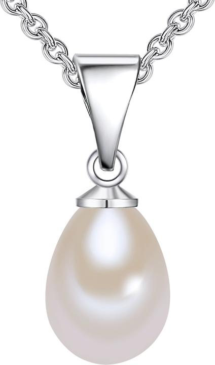 Produktbild Valero Pearls Damen Sterling Silber Süsswasser-Zuchtperle silber 42,0 cm Basiskette + 5,0 cm Verlängerung - 1374 (Sterling Silber, 42 - 47 cm)