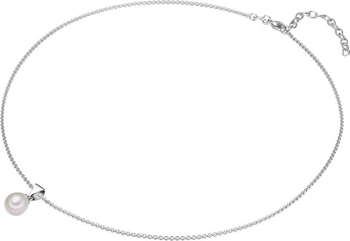 Produktbild Valero Pearls Damen Sterling Silber Süsswasser-Zuchtperle silber 42,0 cm Basiskette + 5,0 cm Verlängerung - 1374 (Sterling Silber, 42 - 47 cm)