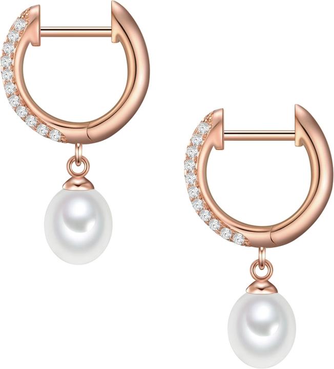 Image du produit Valero Pearls Femme argent sterling zirconium perle d'eau douce de culture or rose - 11872 (Argent Sterling)