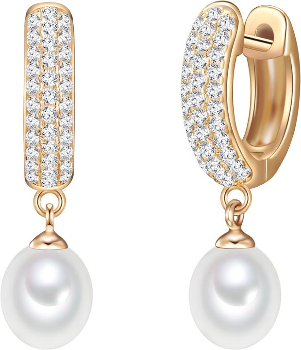 Image du produit Valero Pearls Femme argent sterling zirconium perle d'eau douce de culture or jaune - 11874 (Argent Sterling)