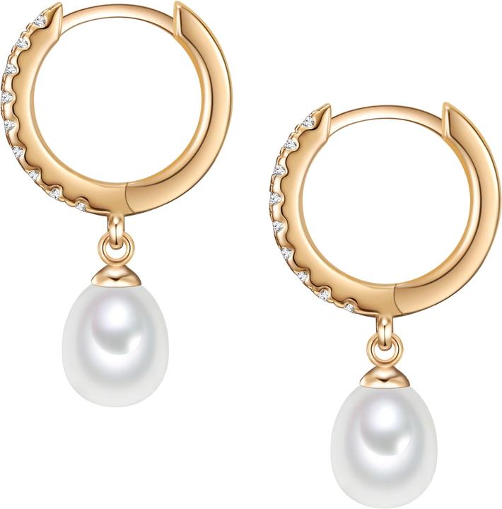 Image du produit Valero Pearls Femme argent sterling zirconium perle d'eau douce de culture or jaune - 11880 (Argent Sterling)