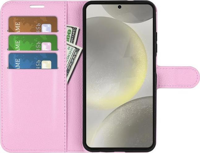 Actual product image MU Classic Litchi Leather Bookcover Series (Samsung Galaxy S24 FE)