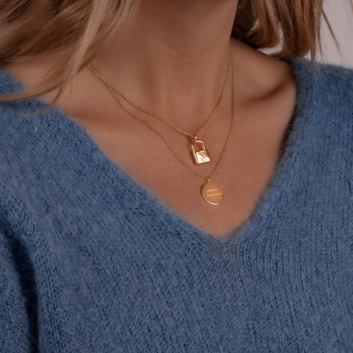 Produktbild Glanzstücke München Damen Schloss Sterling Silber gelbgold 40,0 cm Basiskette + 5,0 cm Verlängerung - 11850 (Sterling Silber, 40 - 45 cm)
