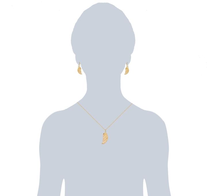 Actual product image Rafaela Donata Ladies angel wings brass yellow gold 50.0 cm base chain + 7.0 cm extension - 11940 (Brass)