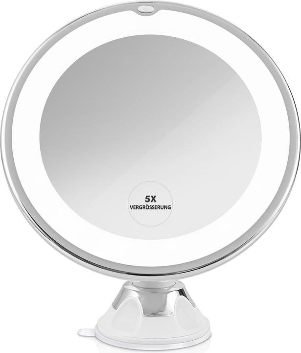Produktbild Emke Kosmetikspiegel Mit Beleuchtung 5x VergrössErung, Starker Saugnapf, Blendfreier Led Licht, 175mm