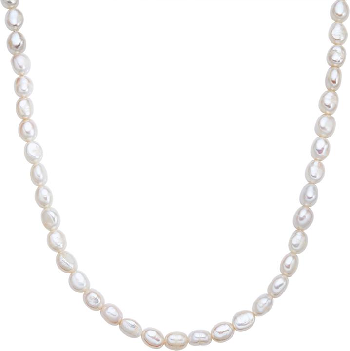 Image du produit Valero Pearls Femme argent sterling perles de culture d'eau douce or jaune 40,0 cm chaîne de base + 5,0 cm (Argent Sterling, 40 - 45 cm)