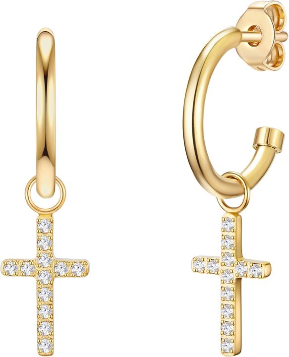 Eastside Damen Kreuz Edelstahl Zirkonia gelbgold - 15178 (Edelstahl)