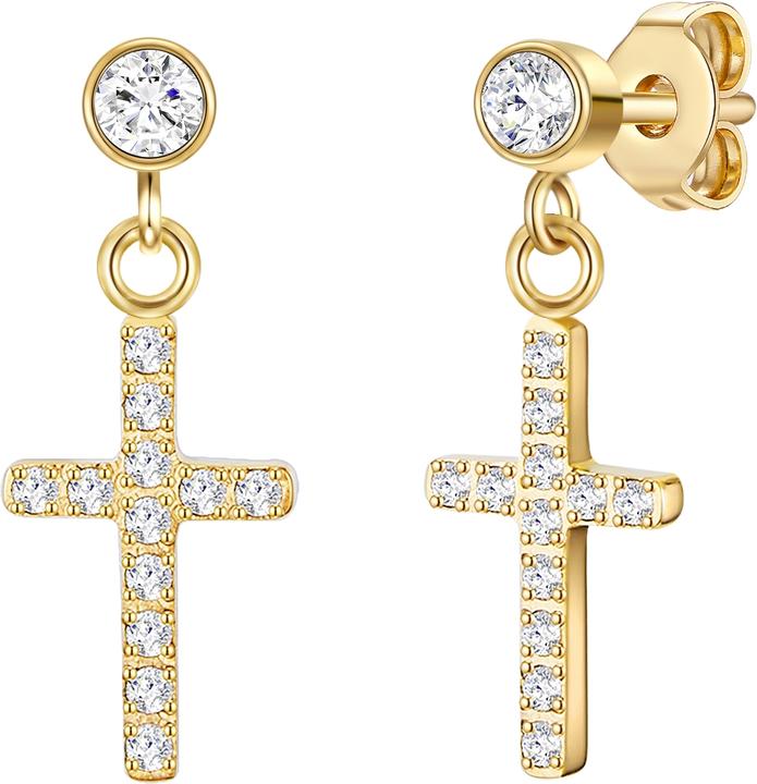 Produktbild Eastside Damen Kreuz Edelstahl Zirkonia gelbgold - 15208 (Edelstahl)