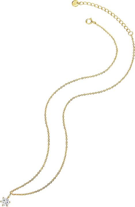 Actual product image Glanzstücke München Ladies sterling silver cubic zirconia yellow gold 40.0 cm base chain + 5.0 cm extension - 15248 (Sterling Silver, 40 - 45 cm)