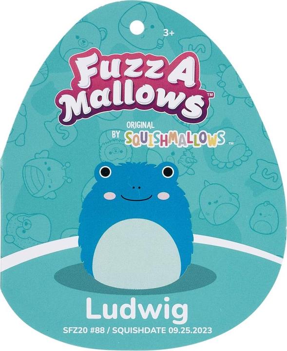 Actual product image Squishmallows Fuzz A Mallows Ludwig Frog (50 cm)