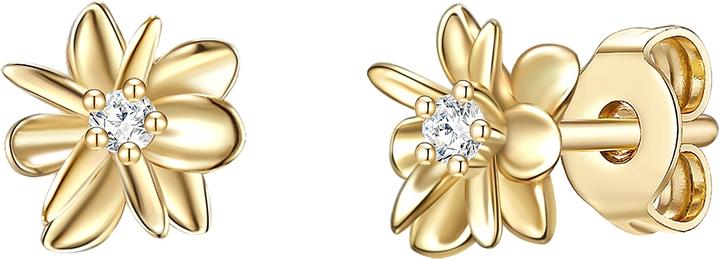 Produktbild Glanzstücke München Damen Blüte Sterling Silber Zirkonia gelbgold - 24006 (Sterling Silber)