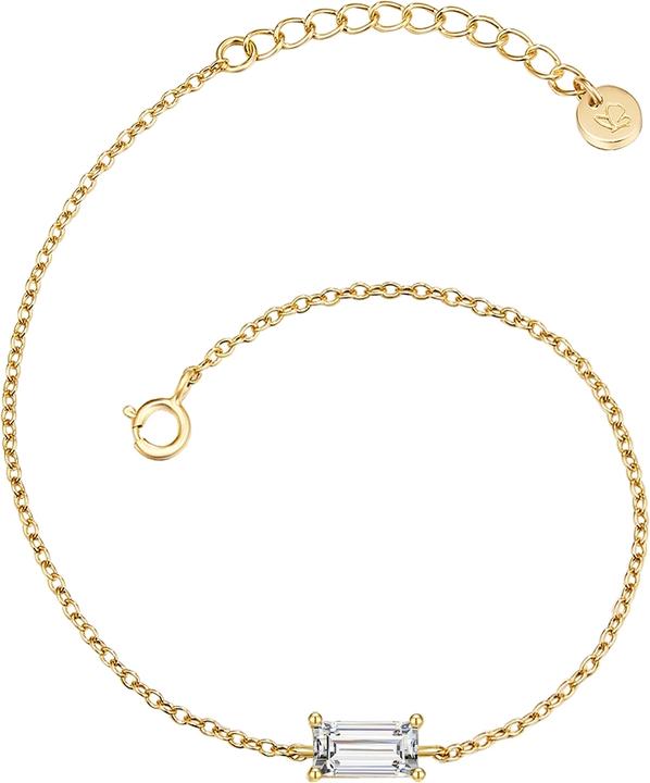 Immagine prodotto Glanzstücke München Donna Argento Zircone Oro Giallo 17,0 cm Lunghezza base + 3,0 cm Estensione - 23778 (17 cm, Argento)