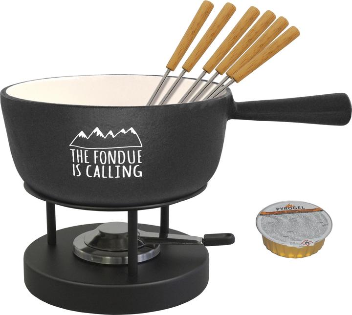 Heidi Cheese Line Cheese fondue set "The fondue is calling" (Cheese fondue)