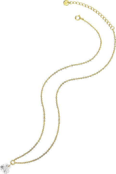 Image du produit Glanzstücke München Femme coeur argent sterling topaze or jaune 40,0 cm chaîne de base + 5,0 cm extension - 15336 (Argent Sterling, 40 - 45 cm)