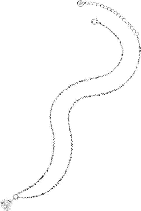 Actual product image Glanzstücke München Ladies heart sterling silver topaz silver 40.0 cm base chain + 5.0 cm extension - 15462 (Sterling Silver, 40 - 45 cm)