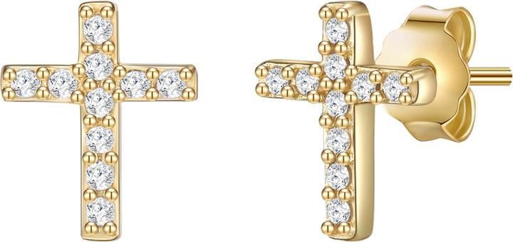 Produktbild Glanzstücke München Damen Kreuz Sterling Silber Topas gelbgold - 15618 (Sterling Silber)