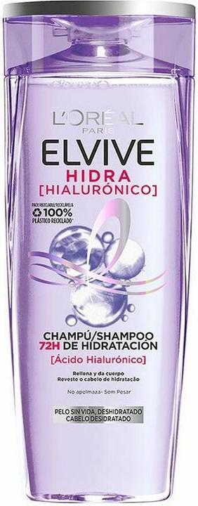 L'Oréal Paris ELVIVE HIDRA HIALURÓNICO champú 72h hidratación 370 ml (370 ml, Flüssiges Shampoo)