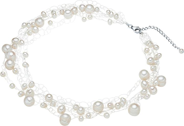Produktbild Valero Pearls Damen Sterling Silber Süsswasser-Zuchtperle silber 42,0 cm Basiskette + 5,0 cm Verlängerung - 2882 (Sterling Silber, 42 - 47 cm)