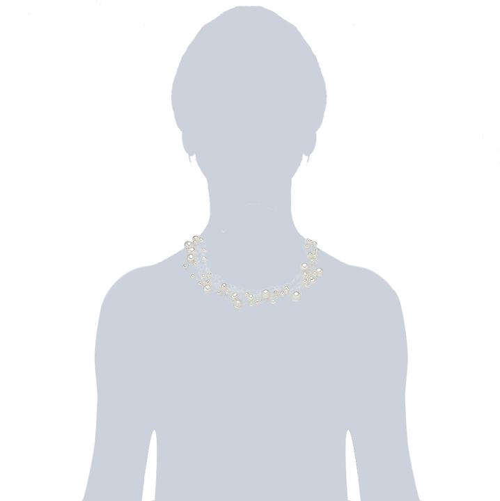 Produktbild Valero Pearls Damen Sterling Silber Süsswasser-Zuchtperle silber 42,0 cm Basiskette + 5,0 cm Verlängerung - 2882 (Sterling Silber, 42 - 47 cm)