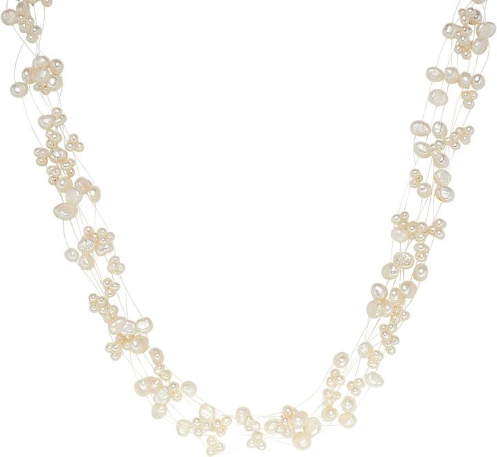 Actual product image Valero Pearls Ladies sterling silver freshwater cultured pearl silver 43.0 cm base chain + 5.0 cm extension - 3078 (Sterling Silver, 43 - 48 cm)