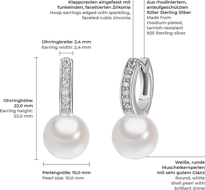 Image du produit Rafaela Donata Femme argent sterling zirconium perle de culture argent - 3158 (Argent Sterling)