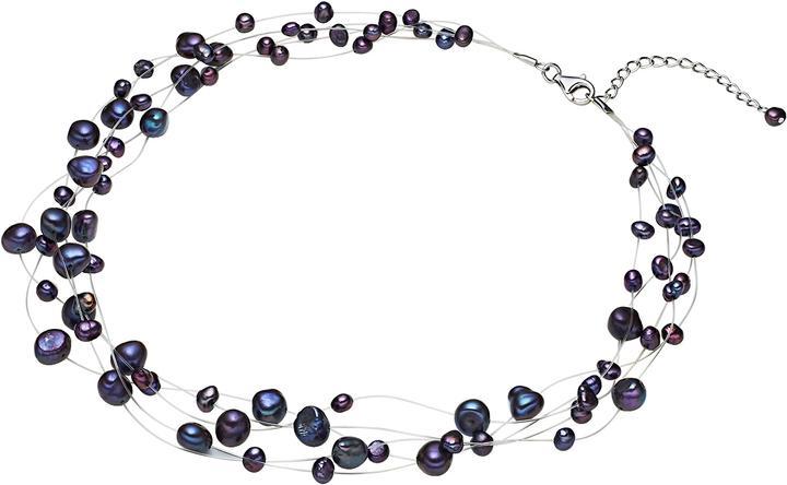 Valero Pearls Damen Sterling Silber Süsswasser-Zuchtperle silber 43,0 cm Basiskette + 5,0 cm Verlängerung - 3180 (Sterling Silber, 43 - 48 cm)