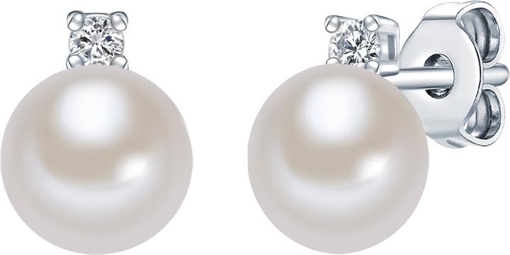 Produktbild Valero Pearls Damen Sterling Silber Zirkonia Süsswasser-Zuchtperle silber - 3262 (Sterling Silber)