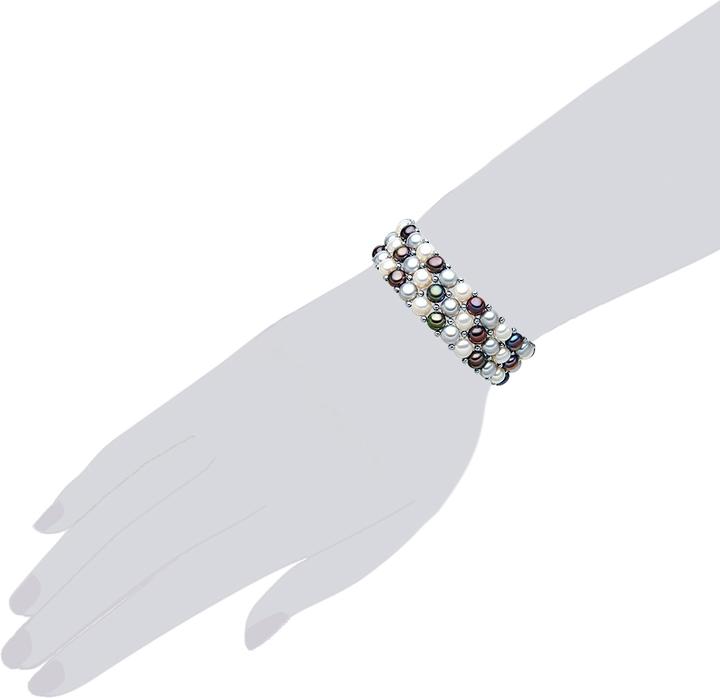 Image du produit Valero Pearls Femme laiton perle d'eau douce de culture argent 19,0 cm - 3726 (19 cm, Laiton)