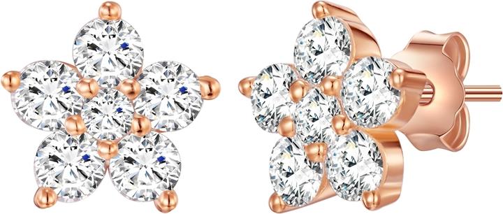Image du produit Rafaela Donata Femme fleur argent sterling zirconium or rose - 4076 (Argent Sterling)