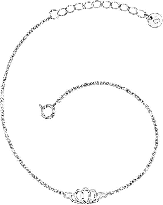 Glanzstücke München Damen Lotusblume Sterling Silber silber 17,0 cm Basislänge + 3,0 cm Verlängerung - 9012 (17 cm, Sterling Silber)