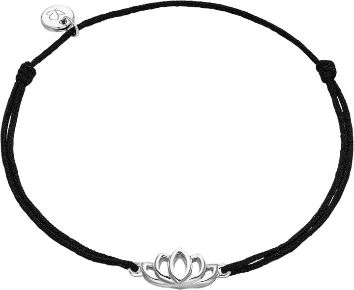 Immagine prodotto Glanzstücke München Fiore di loto da donna in argento 15,0 - 22,0 cm, regolabile in modo flessibile - 9016 (22 cm, Argento)