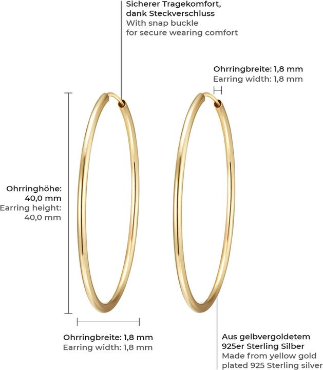 Immagine prodotto Rafaela Donata Donna Argento Argento Giallo Oro - 9862 (Argento)