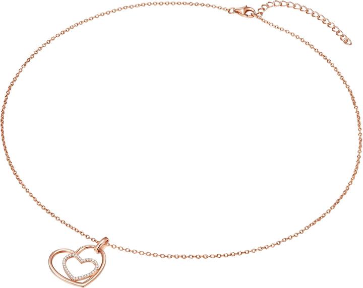 Produktbild Rafaela Donata Damen Herz Sterling Silber Zirkonia roségold 42,0 cm Basiskette + 5,0 cm Verlängerung - 9864 (Sterling Silber, 42 - 47 cm)