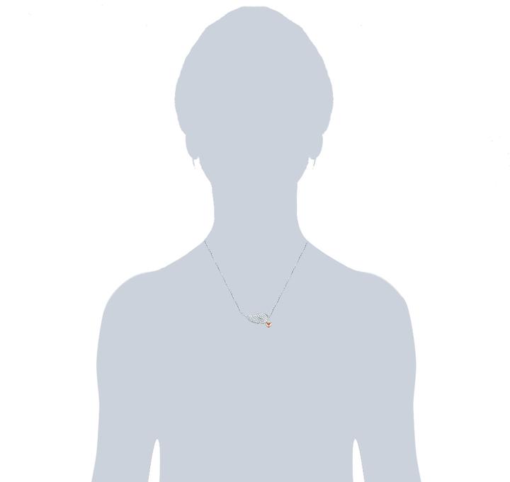 Produktbild Rafaela Donata Damen Herz/Flügel Sterling Silber Zirkonia silber/roségold 42,0 cm Basiskette + 7,0 cm Verlängerung (Sterling Silber, 42 - 49 cm)