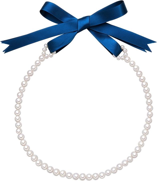 Image du produit Valero Pearls Femme Satin Perles de culture d'eau douce bleu foncé 45,0 cm - 24385 (Satin, 45 cm)