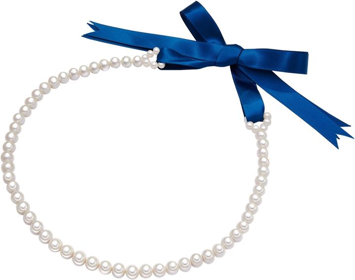 Image du produit Valero Pearls Femme Satin Perles de culture d'eau douce bleu foncé 45,0 cm - 24385 (Satin, 45 cm)