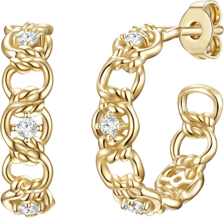 Glanzstücke München Damen Sterling Silber Zirkonia gelbgold - 24457 (Sterling Silber)