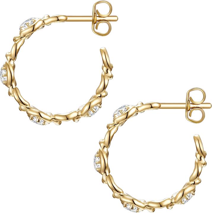 Actual product image Glanzstücke München Ladies Sterling Silver Cubic Zirconia Yellow Gold - 24457 (Sterling Silver)