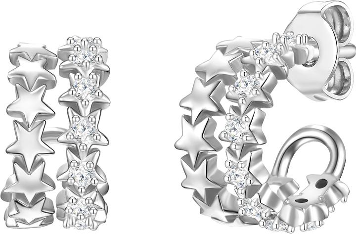 Glanzstücke München Damen Sterne Sterling Silber Zirkonia silber - 24527 (Sterling Silber)