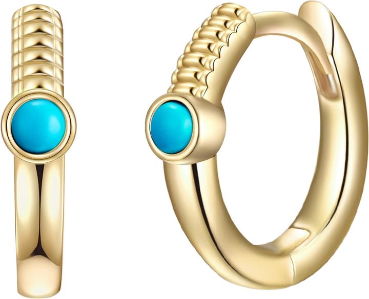 Glanzstücke München Damen Sterling Silber Türkis (rekonstruiert) gelbgold - 26789 (Sterling Silber)