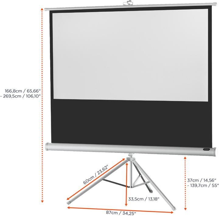Produktbild Celexon Economy tripod screen - Projektionsbildschirm mit Stativ - 153 cm (60") (60", 16:9)