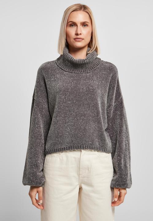 Actual product image Urban Classics Ladies Short Chenille Turtleneck Sweater - 13801 (5XL)