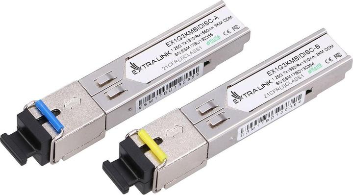 Actual product image Extralink SFP | SFP WDM Module |, 1310/1550nm, single mode,, SC, DOM, pair