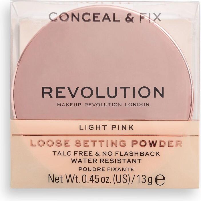 Actual product image Makeup Revolution Conceal & Fix fixing powder Powder sypki light pink 13g (light pink)
