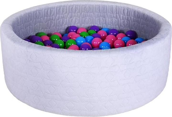 Knorrtoys Piscine à balles soft - "Cosy geo grey" 300 balles softcolor