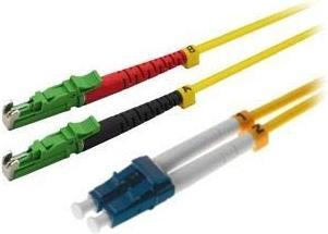 Immagine prodotto Helos cavo in fibra ottica E2000® APC (LSH) / LC Duplex 9/125 OSm OS2 giallo 0,5 m (UTP, CAT6, 0.50 m)