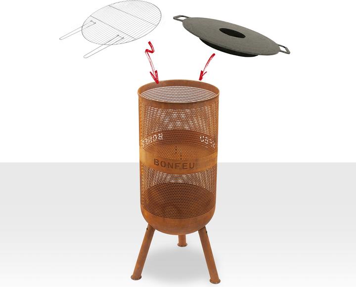 Image du produit Bonfeu BonVes 34 Corbeille à feu Grille (34 cm)