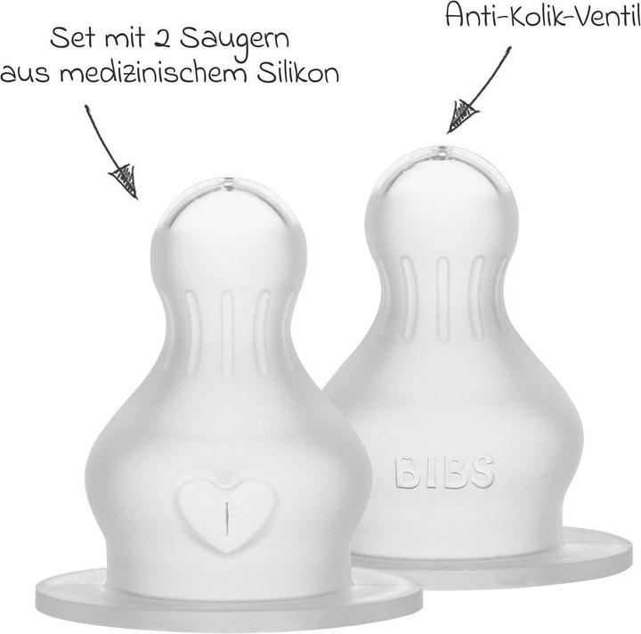 Actual product image Bibs Bottle nipple Silicone Medium Flow 2 pieces